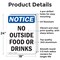 Signmission No Outside Food Or Drinks, 18 in W x Rectangle, Aluminum OS-2PACK-NS-A-1824-V-14716 - alternate 6